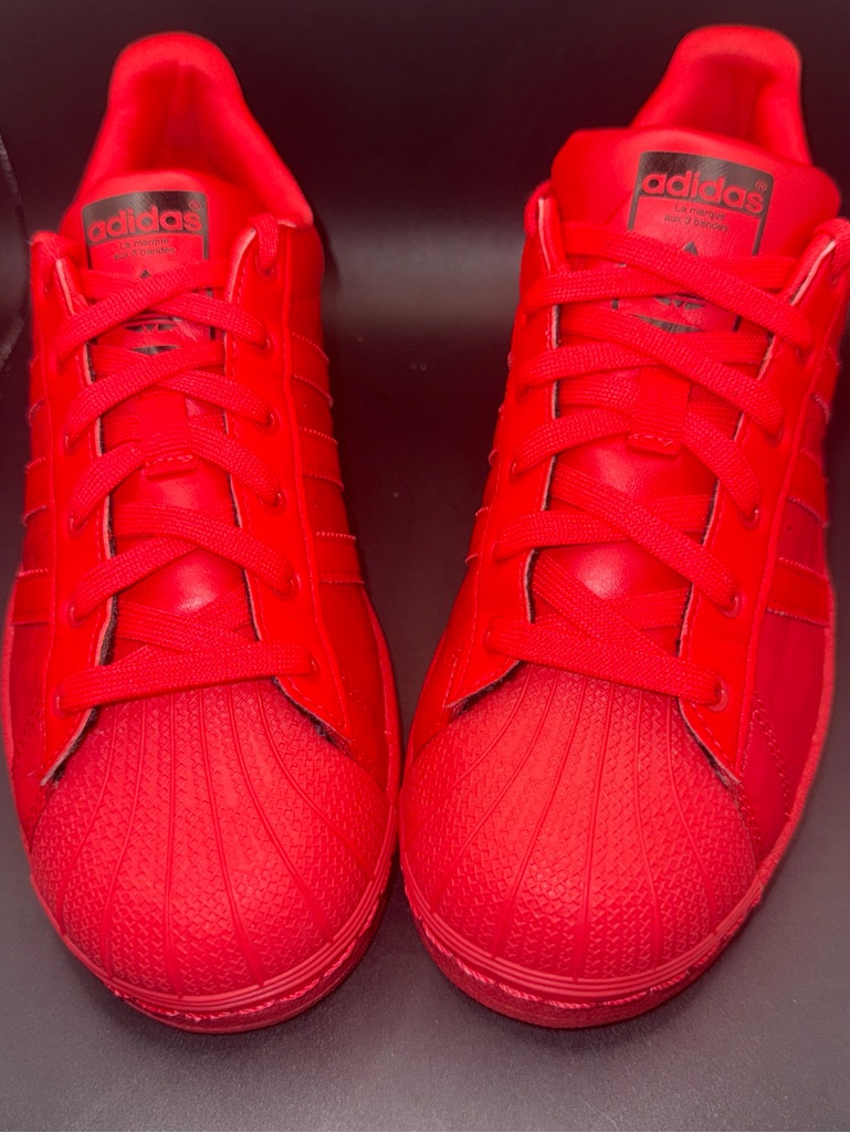 Size 6y  Adidas Superstar J Ray Red S76353 Very Clean No Box Great